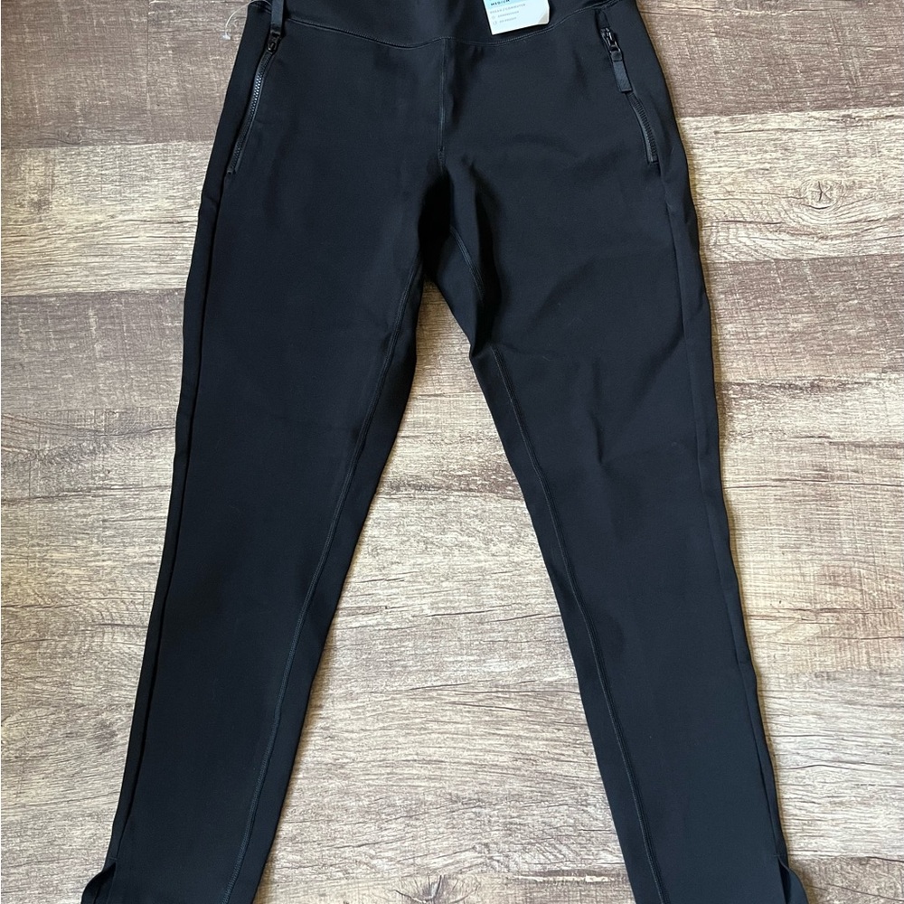 Women's FLX Commuter Black Zip Leggings M